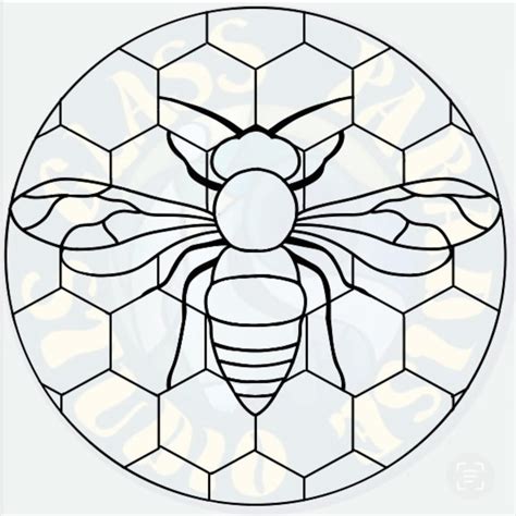 Bee Hive Stained Glass Pattern PDF Digital File - Etsy