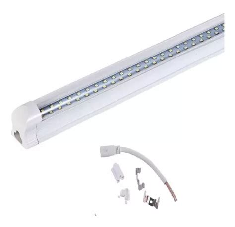 Regleta Tubo Led Doble Base Integrada Blanca 24w Qop Alemana Color