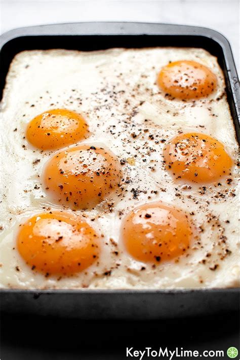 Sheet Pan Eggs How To Fry Eggs In The Oven Key To My Lime