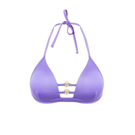 PROVENZA Push Up Triangle Bikini Top With Golden Logo S VivienVance