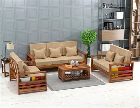 Dream Look Furniture Solid Sheesham Wooden Seater Sofa Set For Living