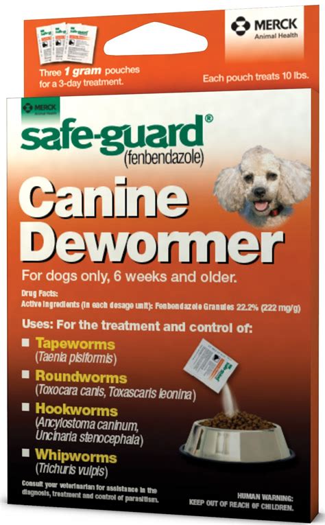 SAFE-GUARD Dewormer for Hookworms, Roundworms, Tapeworms & Whipworms ...