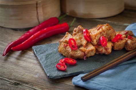 Chinese Food With Chopstick Stock Photo Image Of Chili Meat 157482106