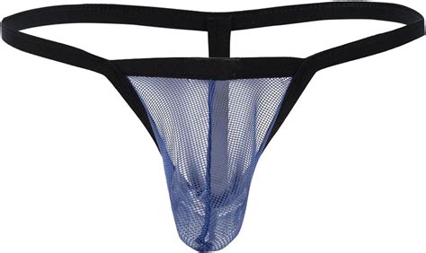 Buy Tiaobug Men S Mesh See Through G String Bikini Bulge Pouch Briefs T