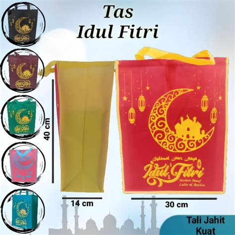 Jual TAS PARCEL LEBARAN ISI 6 PCS JAHIT TEBAL TAS IDUL FITRI TALI