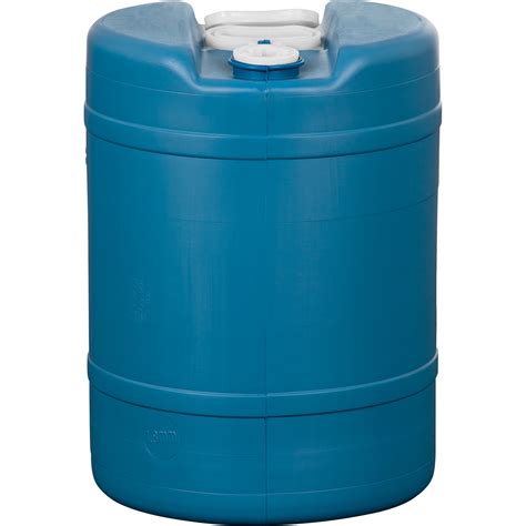 Gallon Blue Tight Head Plastic Drum Un Rated Nps Buttress