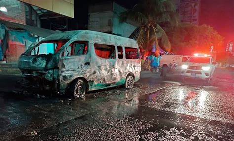 Queman Camioneta Del Transporte P Blico En Acapulco