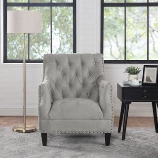 Norway Tufted Accent Chair With Nailhead Trim Bed Bath Beyond