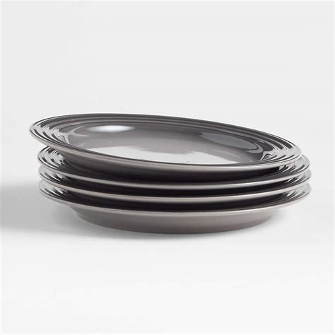 Le Creuset Oyster Grey Salad Plates, Set of 4 | Crate & Barrel Canada