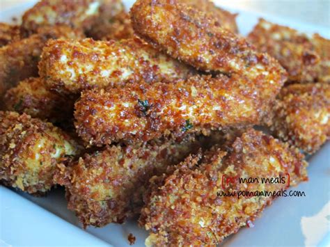 po' man meals - crispy bacon crusted mozzarella cheese sticks