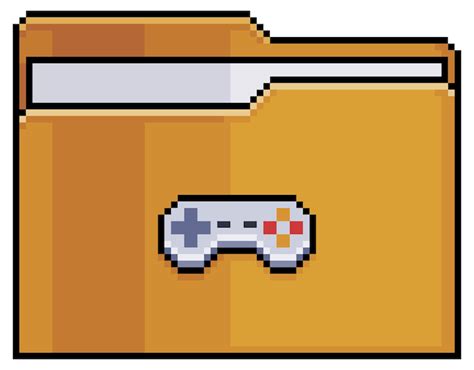 Premium Vector Pixel Art Game Folder Vector Icon For 8bit Game On