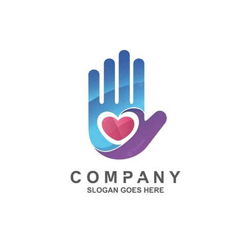 Premium Vector Hand And Heart Symbol Logo