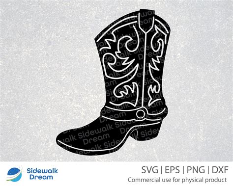 Cowboy Boot Svg Western Cowboy Boot Cowboy Boots Svg Etsy