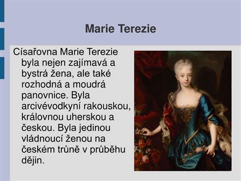 PPT Marie Terezie Josef II Materiál byl vytvořen v rámci projektu