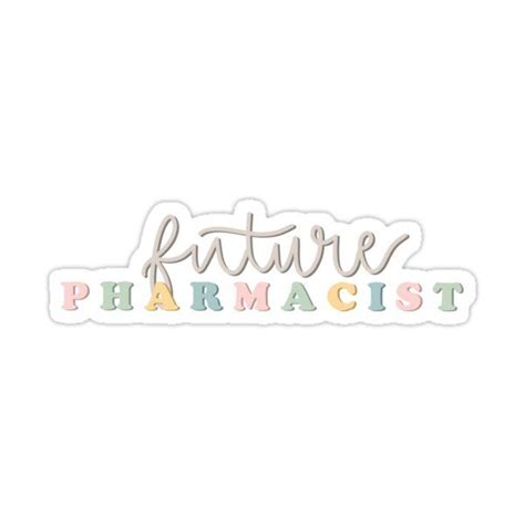 The Word Future Pharmact Sticker Is Shown In Multicolored Letters On A