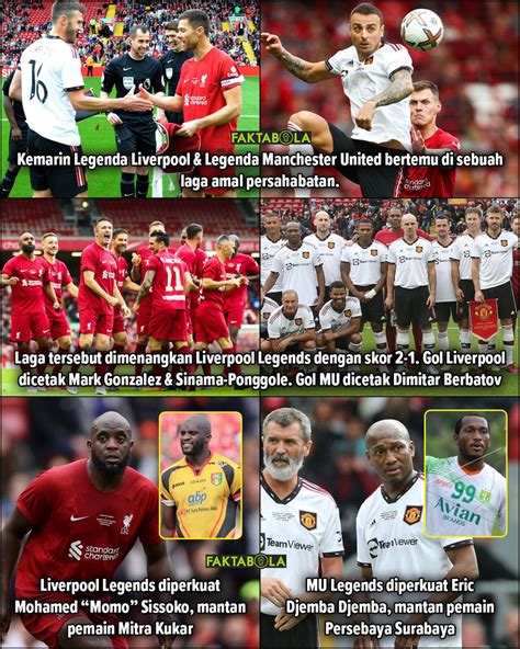 Fakta Bola On Twitter Pertandingan Legenda MU Vs Legenda Liverpool