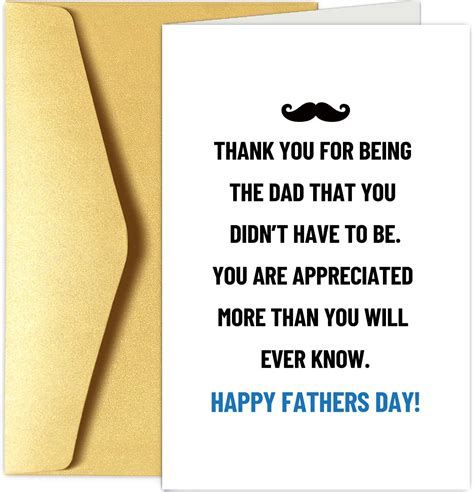 Step Fathers Day Card For Stepdad Funny Fathers Day Card