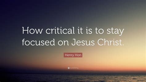 Stay Focused On Jesus