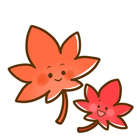 【植物・秋】紅葉（もみじ）のかわいいフリーイラスト フタバのフリーイラスト