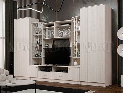 Гостиная Женева, ЛДСП Сандал Светлый купить по выгодной цене в интернет ...