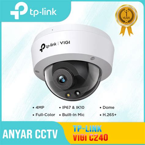 Jual Tp Link Vigi C240 4mp Full Color Audio Colorvu Dome Network Camera