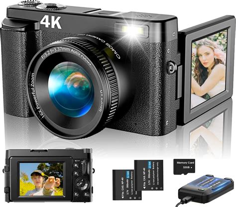 Cámara Digital 4K para fotografía con Enfoque automático cámara