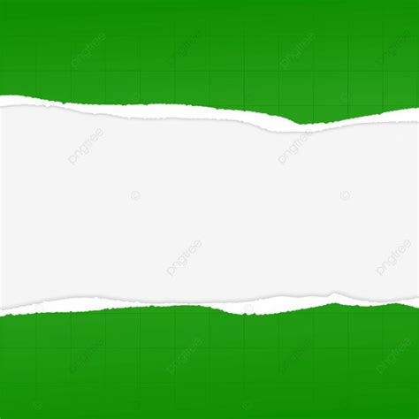 Torn White Paper With Green Background