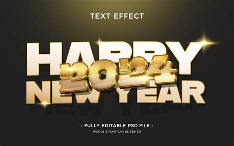 Premium PSD Happy New Year Text Effect