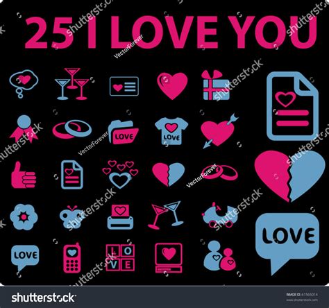 25 I Love You Signs. Vector - 61565014 : Shutterstock