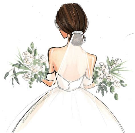 Pin By Koala On Çizim Wedding Drawing Girly Drawings Cute Drawings