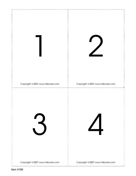 Number Recognition Flashcards Download Printable PDF | Templateroller