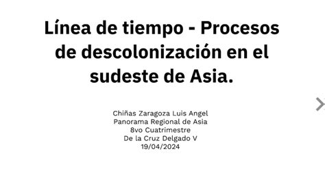 L Nea De Tiempo Procesos De Descolonizaci N En El Sudeste De Asia By