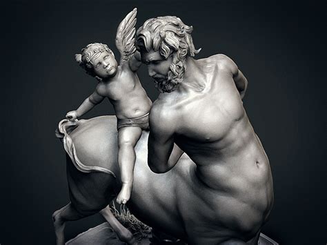 Old Centaur Teased By Eros Cupid Sculpt Zbrushcentral