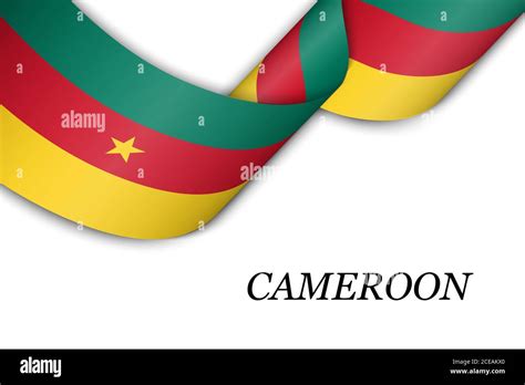 Wavy Flag Of Cameroon Stock Vector Images Alamy