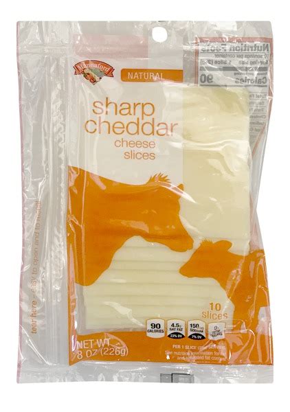 Hannaford Natural Sharp Cheddar Cheese Slices - 1Source