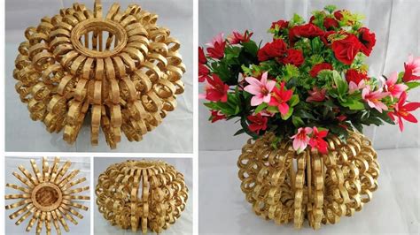 Flower Vase Out Of Waste Newspaper Diy Best Out Of Waste Idea