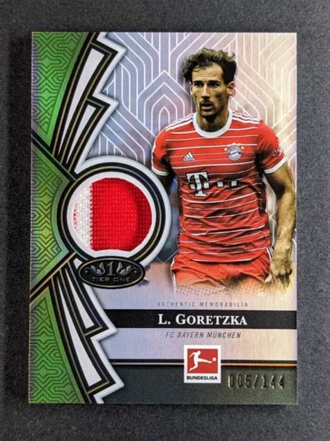 2022 23 TOPPS TIER One LEON GORETZKA 144 Relique Patch TOR LGO Bayern