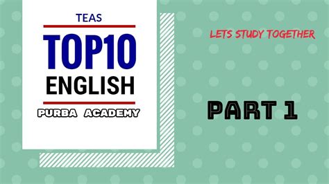 TEAS ENGLISH PRACTICE TEST PART 1 YouTube