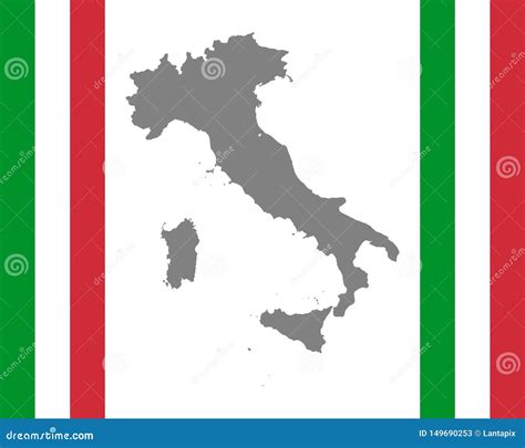 Italian flag and map stock vector. Illustration of banner - 149690253