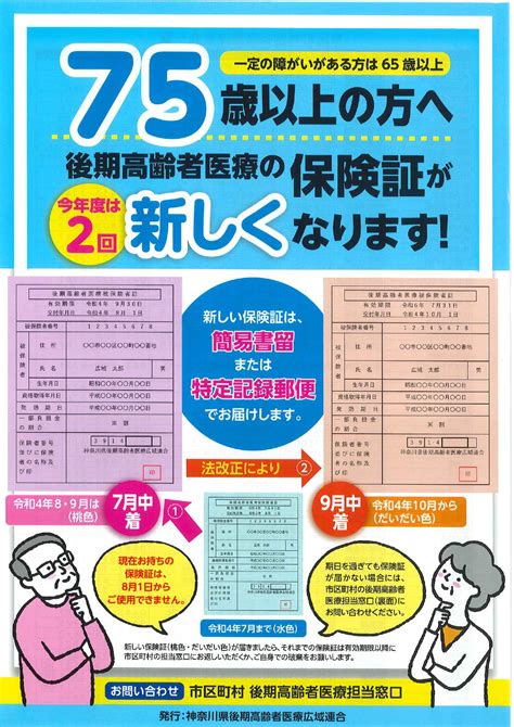 後期高齢者医療 保険証の更新時期です 株式会社横浜菊名薬局