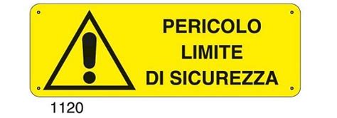 Pericolo Limite Di Sicurezza D Alluminio 1400x500 Mm Victualia