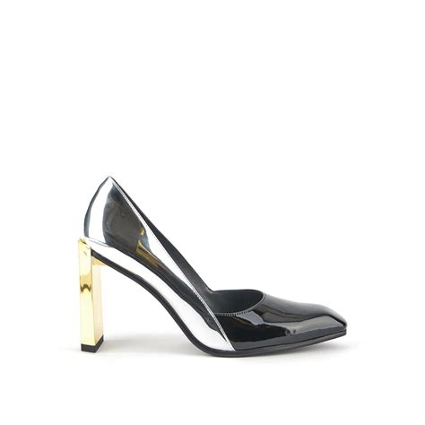 United Nude Tara Pump Hi Silver Gold Heel Issimo Shoes