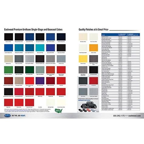 eastwood branded color paint chart paint charts paint colors brand