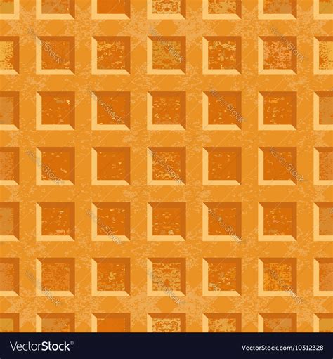 Crispy Belgian Waffles Seamless Texture Royalty Free Vector