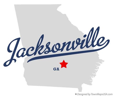 Map of Jacksonville, GA, Georgia