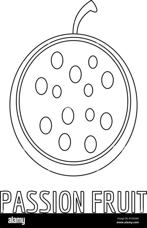 Passion Fruit Icon Outline Illustration Of Passion Fruit Vector Icon