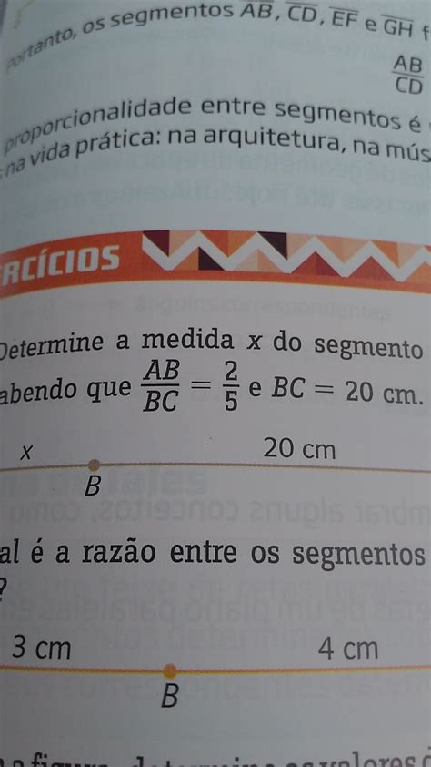 Determine A Medida X Do Segmento AB Sabendo Que AB BC 2 5 E BC 20