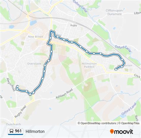 961 Route Schedules Stops Maps Hillmorton Updated