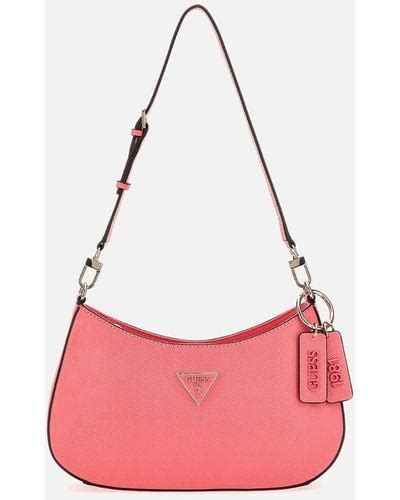 Pink Guess Shoulder Bags For Women Lyst