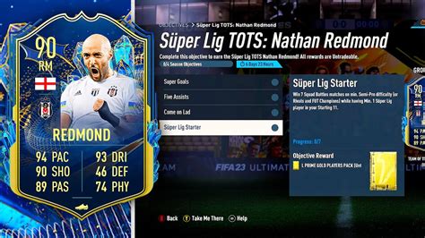 How To Complete Super Lig Tots Nathan Redmond Objectives ⭐ Fifa 23